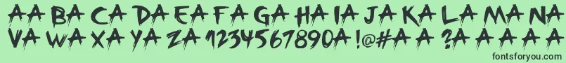 Broken Font – Black Fonts on Green Background
