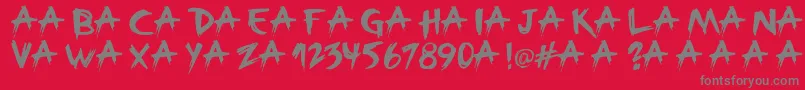 Broken Font – Gray Fonts on Red Background