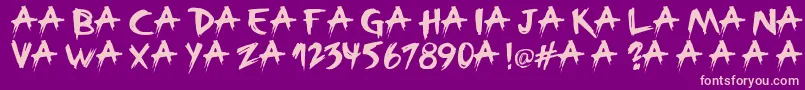 Broken Font – Pink Fonts on Purple Background