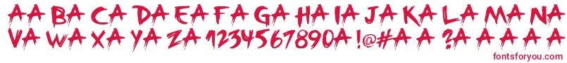 Broken Font – Red Fonts on White Background
