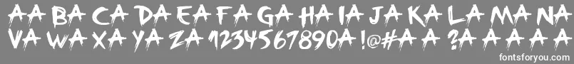 Broken Font – White Fonts on Gray Background