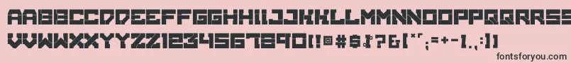 BrokenMachine Font – Black Fonts on Pink Background