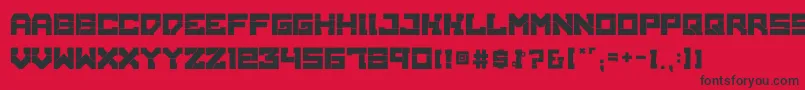 BrokenMachine Font – Black Fonts on Red Background