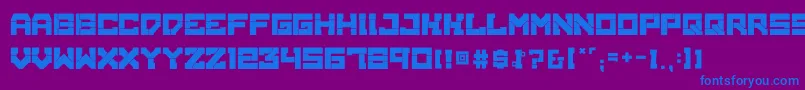 BrokenMachine Font – Blue Fonts on Purple Background