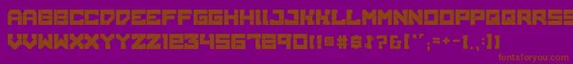 BrokenMachine Font – Brown Fonts on Purple Background