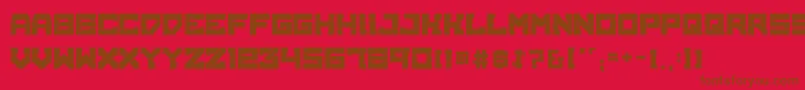 BrokenMachine Font – Brown Fonts on Red Background