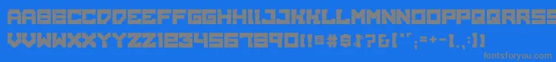 BrokenMachine Font – Gray Fonts on Blue Background