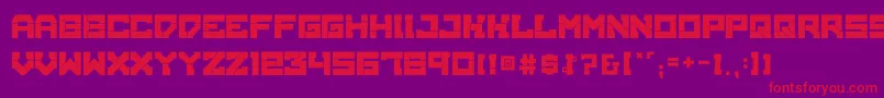 Шрифт BrokenMachine – красные шрифты на фиолетовом фоне