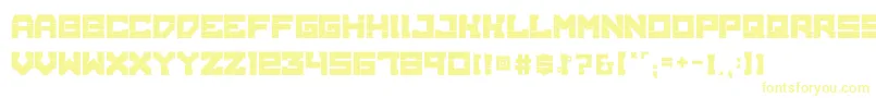Police BrokenMachine – polices jaunes sur fond blanc