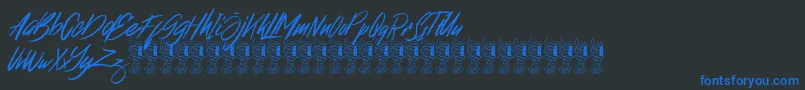 Broklight Font – Blue Fonts on Black Background