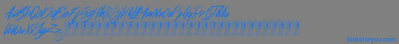 Broklight-Schriftart – Blaue Schriften auf grauem Hintergrund
