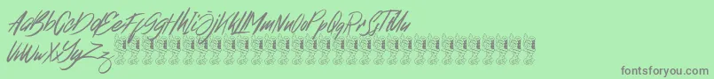 Fonte Broklight – fontes cinzas em um fundo verde
