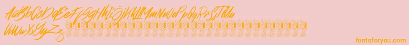 Broklight Font – Orange Fonts on Pink Background