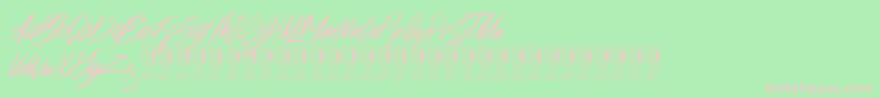 Broklight Font – Pink Fonts on Green Background