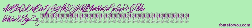 Police Broklight – polices violettes sur fond vert