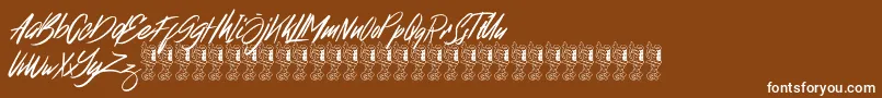 Broklight Font – White Fonts on Brown Background