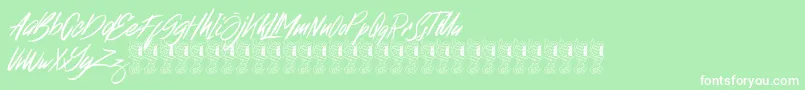 Broklight Font – White Fonts on Green Background