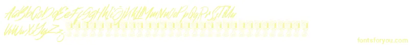 Broklight Font – Yellow Fonts on White Background