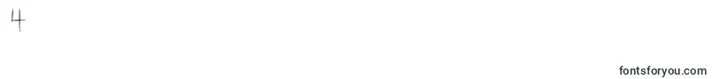BROKPN  -Schriftart – Schriften für die Ziffer 4