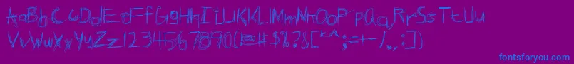 BROKPN   Font – Blue Fonts on Purple Background