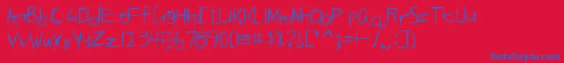 BROKPN   Font – Blue Fonts on Red Background