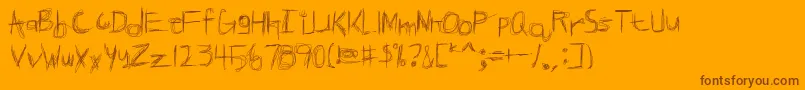 BROKPN   Font – Brown Fonts on Orange Background