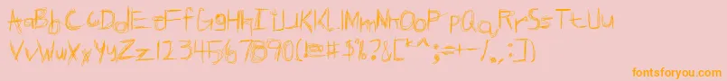 BROKPN   Font – Orange Fonts on Pink Background