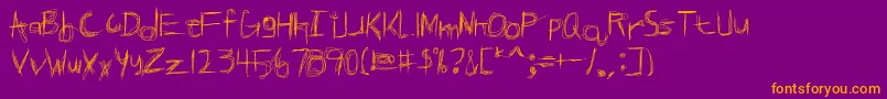 BROKPN   Font – Orange Fonts on Purple Background