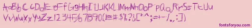BROKPN   Font – Purple Fonts on Pink Background