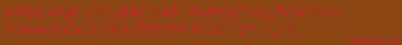 BROKPN   Font – Red Fonts on Brown Background