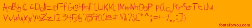 BROKPN   Font – Red Fonts on Orange Background