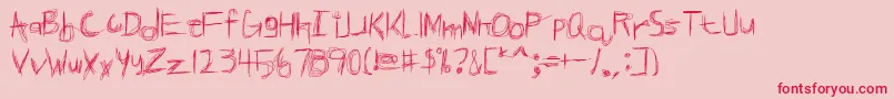 BROKPN   Font – Red Fonts on Pink Background