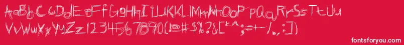 BROKPN   Font – White Fonts on Red Background