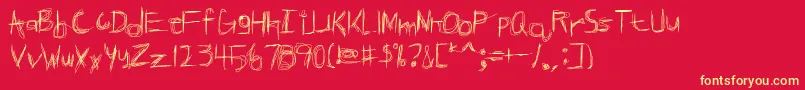 BROKPN   Font – Yellow Fonts on Red Background