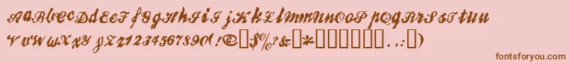 BROKR    Font – Brown Fonts on Pink Background