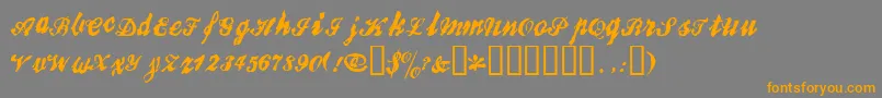 BROKR   -Schriftart – Orangefarbene Schriften auf grauem Hintergrund