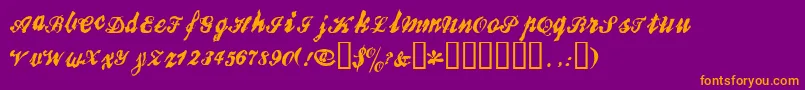 BROKR    Font – Orange Fonts on Purple Background