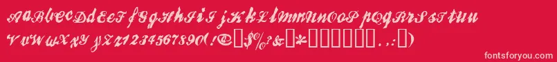 BROKR    Font – Pink Fonts on Red Background