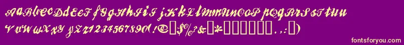 BROKR    Font – Yellow Fonts on Purple Background