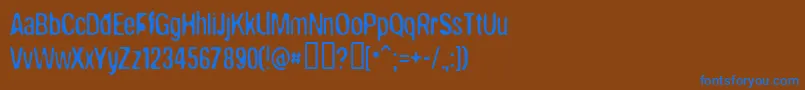 brokw    Font – Blue Fonts on Brown Background