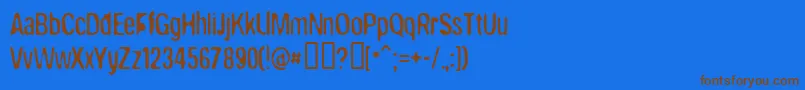 brokw    Font – Brown Fonts on Blue Background