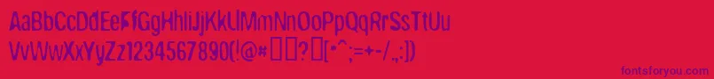 brokw    Font – Purple Fonts on Red Background