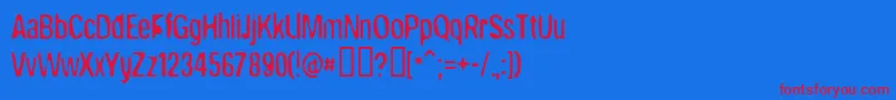 brokw    Font – Red Fonts on Blue Background