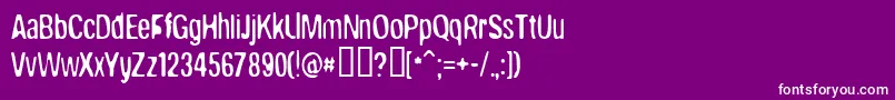 brokw    Font – White Fonts on Purple Background