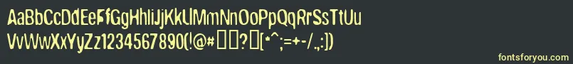 brokw    Font – Yellow Fonts on Black Background
