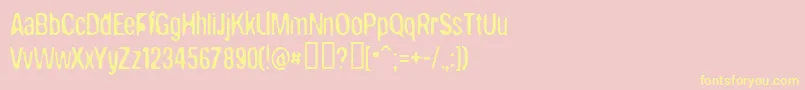 brokw    Font – Yellow Fonts on Pink Background