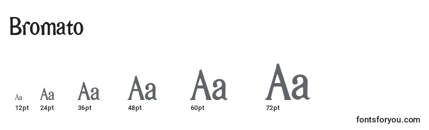 Bromato Font Sizes