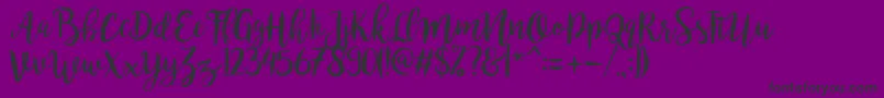 bromello Regular Font – Black Fonts on Purple Background
