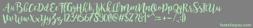 Police bromello Regular – polices vertes sur fond gris