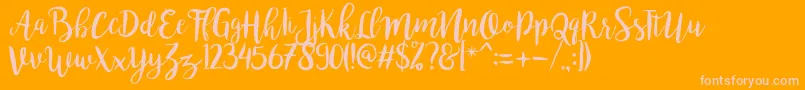 En savoir plus sur la police bromello Regular Police bromello Regular – polices roses sur fond orange